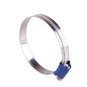 Blue Housing British Type Hose Clamp